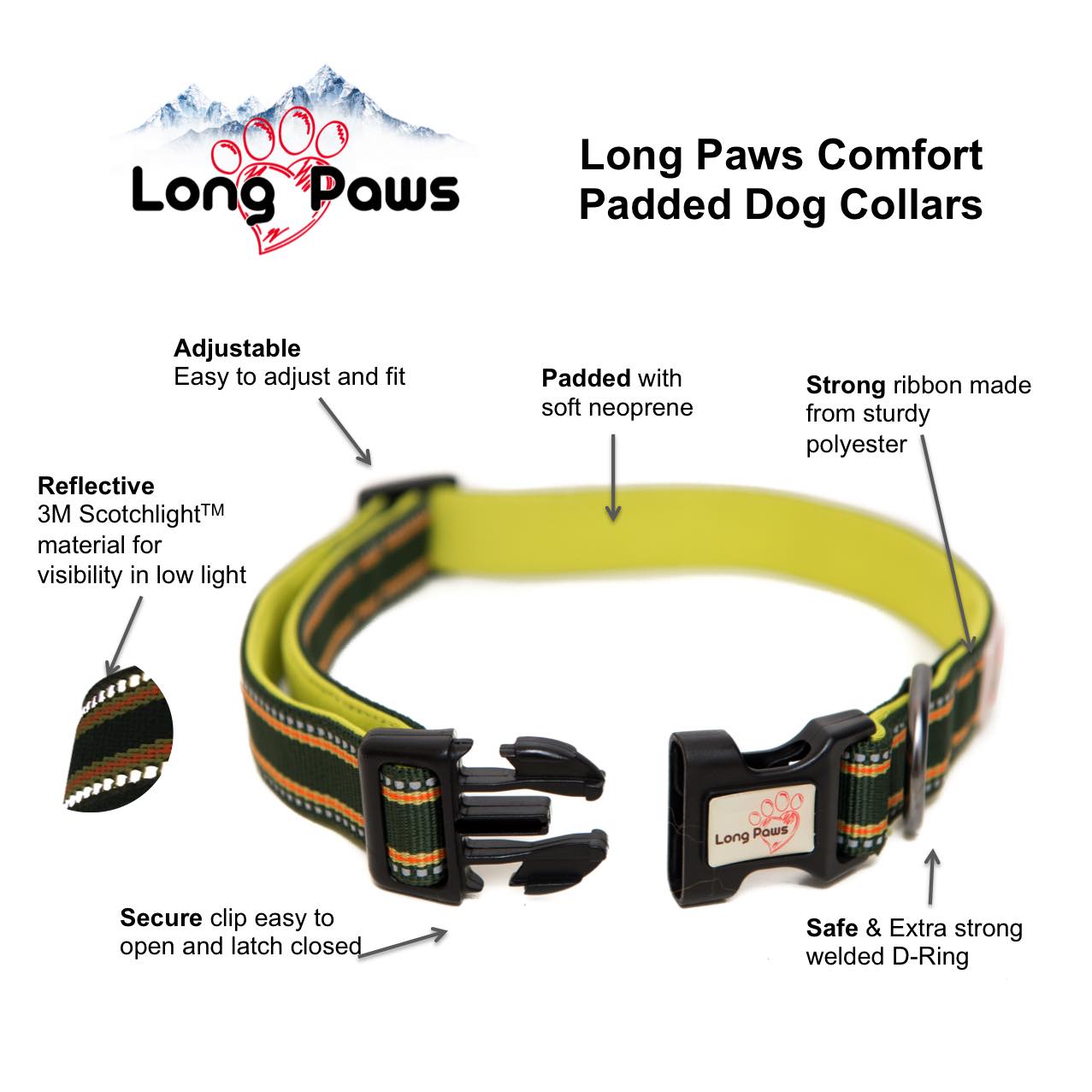 Comfort Dog Collar Navy Blue