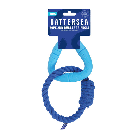 Battersea Rope and Rubber Triangle Tug Dog Toy
