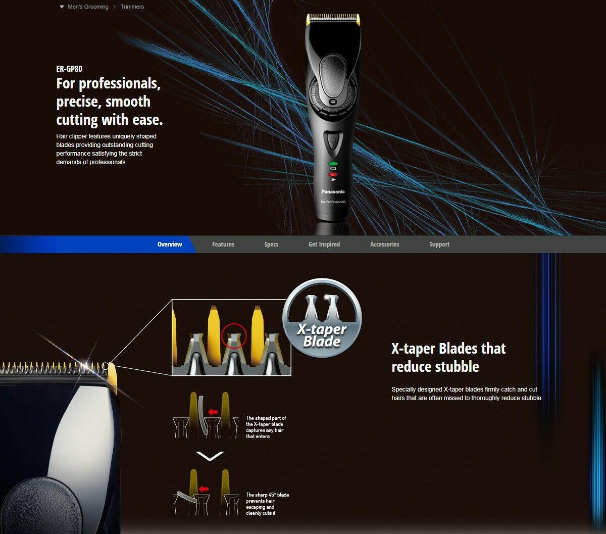 Panasonic Er-gp80 K Professional Hair Clipper US SELLER