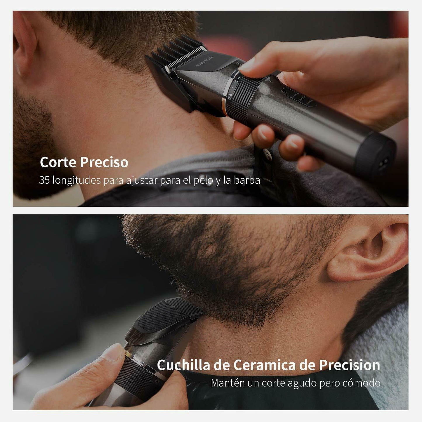 Woner Hc-818b Trimmer Professional Mens Machine Cut Hair Wireless